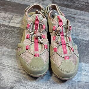 Stylish Women's Outdoor Shoes - Pink and Tan